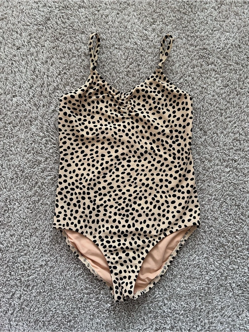Crewcuts Cheetah Print One-Piece Swimsuit girls size 12